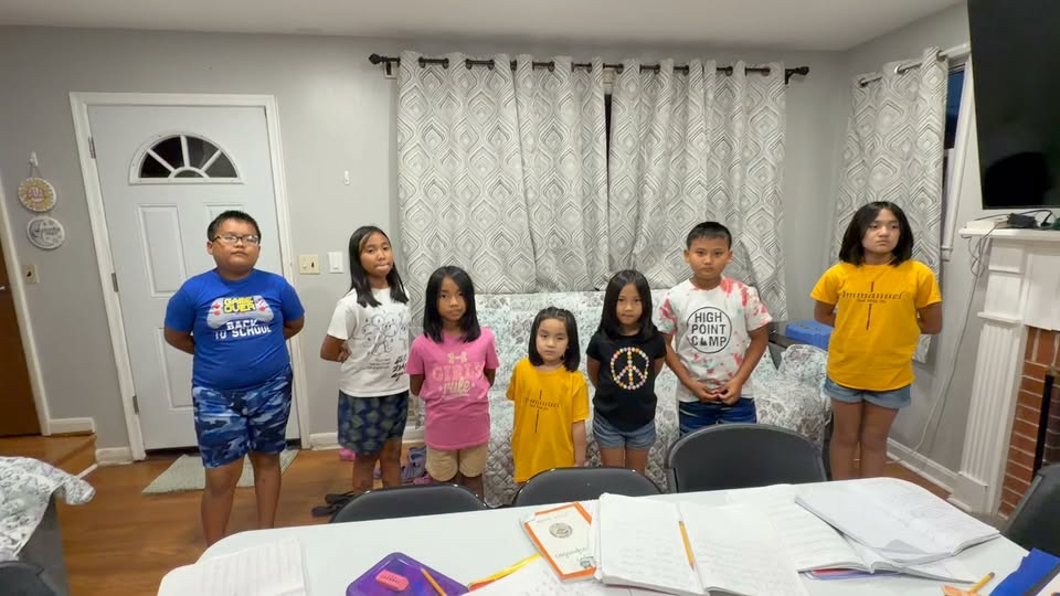 Children from the ICM Burmese Junior Class sharing a Bible passage