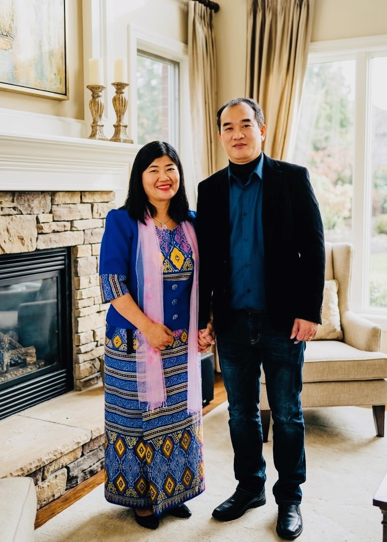 ICM founders and directors Peter and Mary Tuang standing together at home